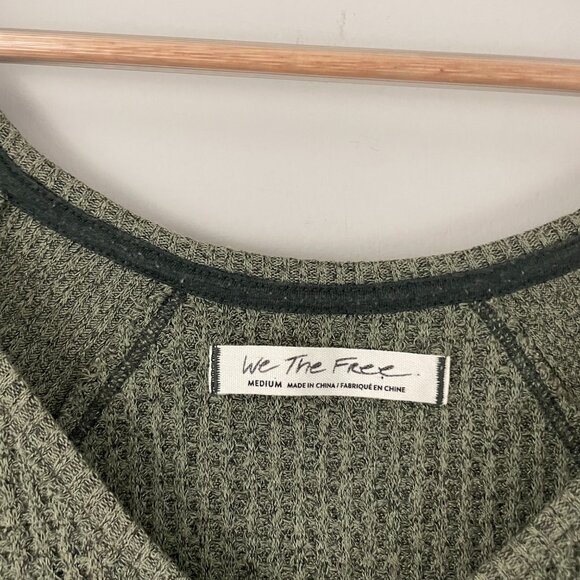 Free People We The Free Santa Clara Thermal Top Army Green Size Medium - Picture 3 of 6